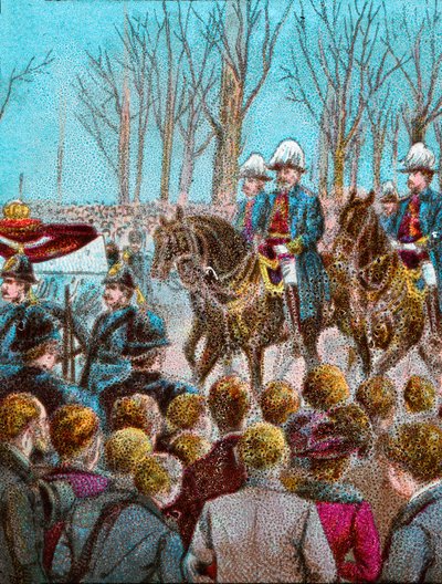 The Funeral Cortege of Queen Victoria etterfulgt av kong Edward VII, 1901 c1902 av Unbekannt