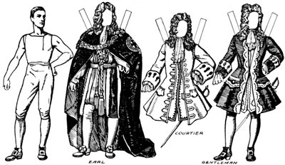 The Gallery of British Costume: Noen av kjolene slitt i Annes Reign, c1934 av Unbekannt