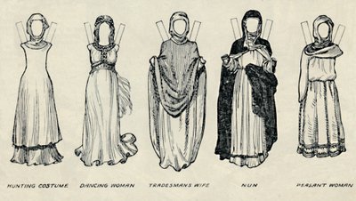 The Gallery of British Costume: Types of Dress in Early Plantagenet Times, c1934 av Unbekannt
