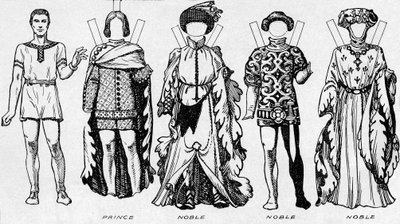 The Gallery of Costume: Kjoler slitt i de siste årene av Edward IIIs regjeringstid, c1934 av Unbekannt