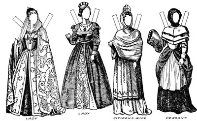 The Gallery of English Costume: Noen av kjolene som ble brukt i William IIIs tid, c1934 av Unbekannt