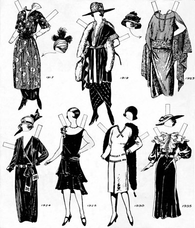 The Gallery of Historic Costume: Kjoler båret i løpet av det tjuende århundre, c1934 av Unbekannt