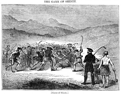 The Game of Shinty, 1700- eller 1800-tallet av Unbekannt