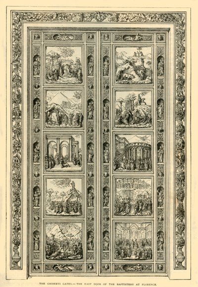 Ghiberti-portene - Østdøren til dåpskapellet i Firenze, 1882. av Unbekannt