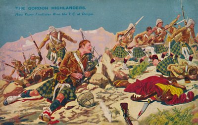 Gordon Highlanders. Hvordan Piper Findlater vant V.C. i Dargai, 1897, 1939. av Unbekannt