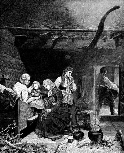 The Grandfathers Blessing, midten av 1800-tallet 1882 av Unbekannt