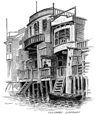 The Grapes public house, Limehouse, London, 1887 av Unbekannt