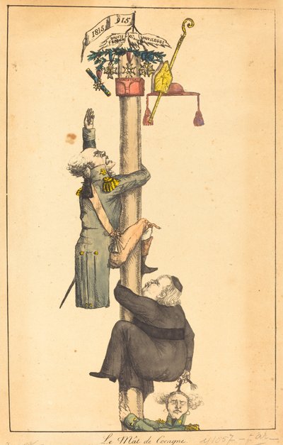 The Greasy Pole, 1815. av Unbekannt