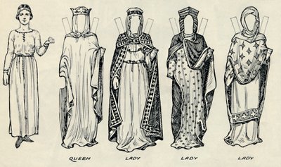 The Great Gallery of British Costume: Varied Dresses Worn in Norman Times, c1934 av Unbekannt