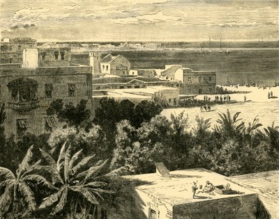 Den store havnen i Alexandria, 1890. av Unbekannt