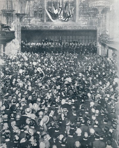 Det store rekrutteringsmøtet i London Guildhall, 1914 av Unbekannt