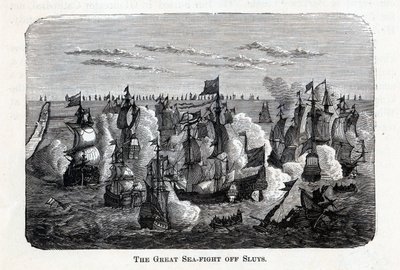 Den store sjøkampen mot Sluys, 1882 av Unbekannt