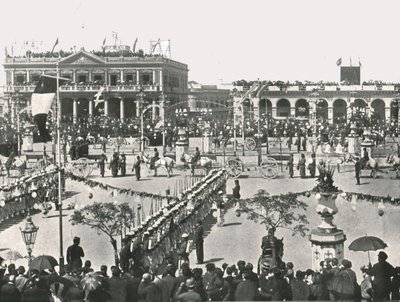 The Great Square on a Fete Day, Montevideo, Uruguay, 1895. av Unbekannt