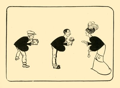 The Greeting on the three of spades, 1910. av Unbekannt