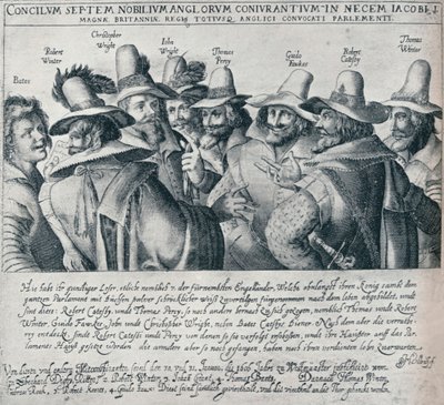 Kruttplottsammensvorne og deres tjener Bates, 1605, 1901 av Unbekannt