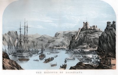 Havnen i Balaklava, Krim-krigen, c1854 c1860 av Unbekannt