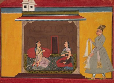 Heltinnen som er trofast elsket: Leaf from a Rasamanjari, ca. 1710. av Unbekannt