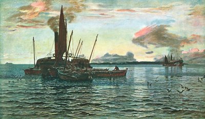 Sildemarkedet til sjøs på Loch Fyne, Argyll, 1884, c1902. av Unbekannt