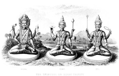 Den hinduistiske treenigheten, ca 1800 av Unbekannt
