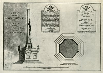 Holwell-monumentet, c1820, 1925. av Unbekannt