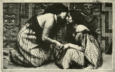 The Hongi, A Maori-hilsen, c1948. av Unbekannt