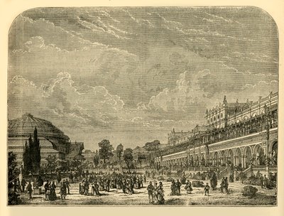 Hagebrukshagen og utstillingsbygningen, c1876. av Unbekannt