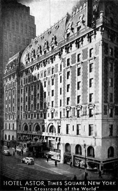 Hotel Astor, Times Square, New York, ca 1930-tallet av Unbekannt