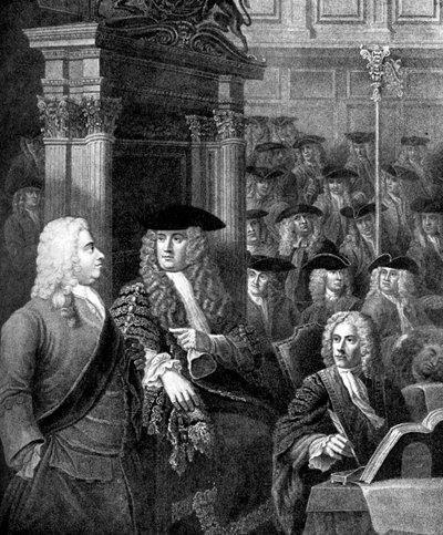 Underhuset i Sir Robert Walpoles administrasjon, av Unbekannt