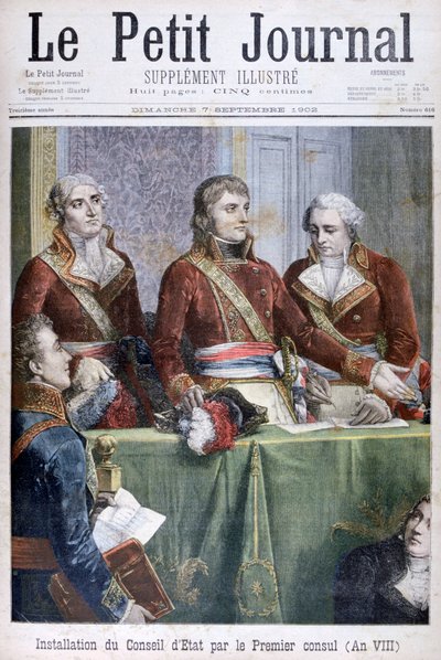 Innsettingen av statsrådet av den første konsulen Napoleon, 1799 1902 av Unbekannt
