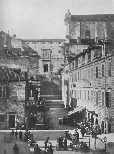 Jesuittkirken og Militærsykehuset, Ragusa, 1913 av Unbekannt