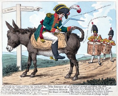 Reisen til en moderne helt, til øya Elba, 1814. av Unbekannt