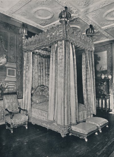 Kings Bedroom på Knole. Sengeplass laget for James I, 1928 av Unbekannt