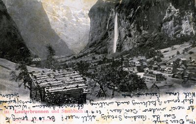 Lauterbrunnen-dalen, Bernese Oberland, Sveits, 1903 av Unbekannt