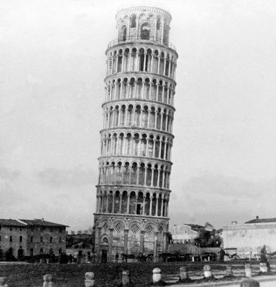 Det skjeve tårnet i Pisa, Italia, 1892 av Unbekannt