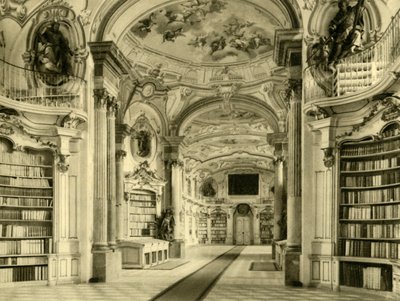 Biblioteket, Admont Abbey, Østerrike, c1935. av Unbekannt