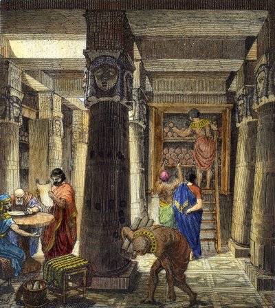 Biblioteket i Alexandria, 1876 av Unbekannt