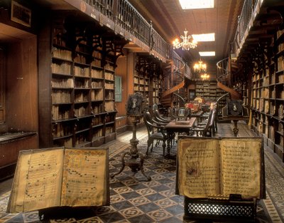 Biblioteket til klosteret Saint Francis, Lima, Peru, 1900-tallet (bilde) av Unbekannt