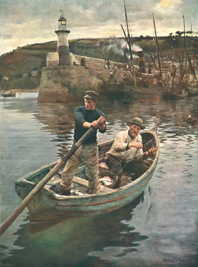 Fyret Newlyn, Cornwall, 1893, c1902. av Unbekannt