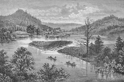 Den lille Juniata - Tyrone i det fjerne, 1883 av Unbekannt