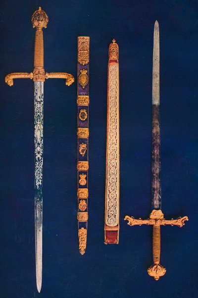 Lord Mayors Sword of State og Pearl Sword, 1916 av Unbekannt