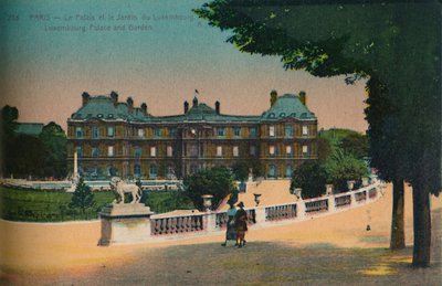 Luxembourg-palasset og Jardin du Luxembourg, Paris, c1920 av Unbekannt