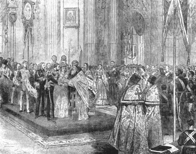 Hertugen av Edinburghs ekteskap med storhertuginnen Marie Alexandrovna...1874, 1901. av Unbekannt