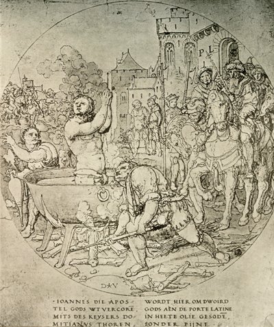 The Martyrdom of St John the Evangelist, c1600-tallet, 1908. av Unbekannt