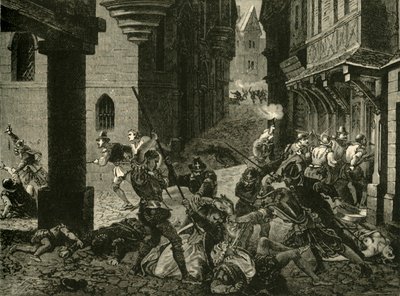 Massakren av St. Bartholomew, 1572, 1890. av Unbekannt