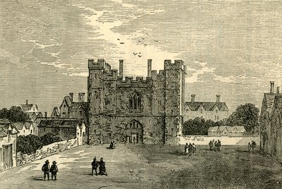 Klosteret St. Johannes av Jerusalem, Clerkenwell - Porten fra Vesten, c1872. av Unbekannt