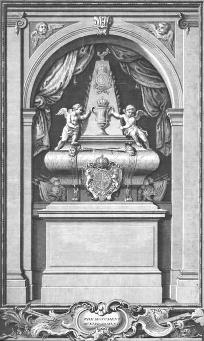 Monumentet til kong James II. Oppført i...Paris i år 1703., c1753 av Unbekannt