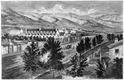 Mormontemplet og Prophets Block, Salt Lake City, Utah av Unbekannt