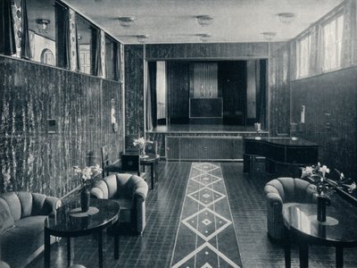 Musikkrommet til Stoclet-palasset, Brussel, Belgia, c1914 av Unbekannt