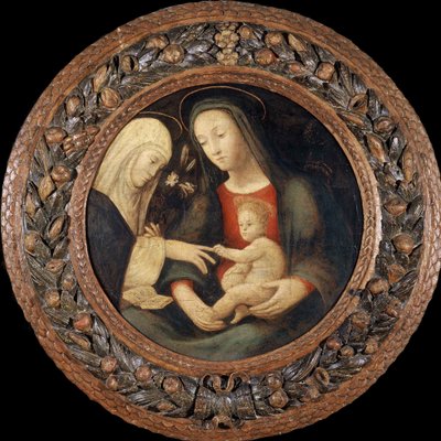 Det mystiske ekteskapet til Saint Catherine, første halvdel av 1500-tallet. av Unbekannt