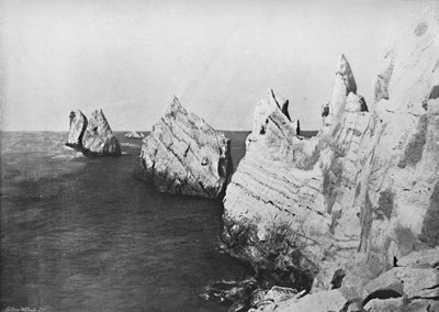 The Needles - generell visning, viser fyret, 1895 av Unbekannt